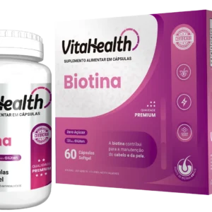 VitaHealth Biotina - FORTALECIMENTO DE CABELOS E UNHAS E PELE - Imagem 1