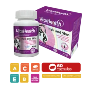 VitaHealth Hair and Skin- COMBATE NA QUEDA DE CABELOS E REJUVENECIMENTO DA PELE - Imagem 1