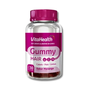 GUMMY HAIR MORANGO - CRECIMENTO DOS CABELOS E FORTALECIMENTO DAS UNHAS - Imagem 1